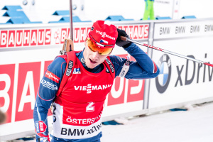 V cíli stíhacího závodu měl Ondřej Moravec ke spokojenosti daleko. (C) Český biatlon, Petr Slavík