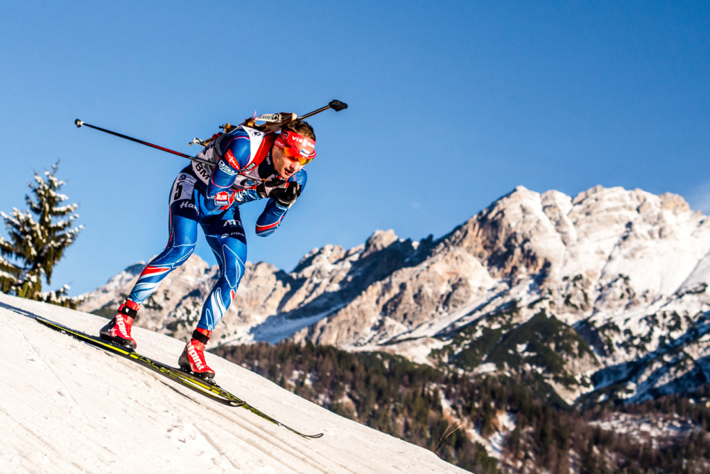 S během byl dnes Ondřej Moravec spokojený. Foto: Český biatlon, Petr Slavík