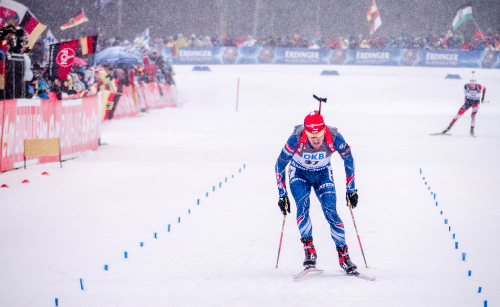 Michal se dnes na trati vydal do posledního zbytku sil. Foto: Český biatlon, Petr Slavík