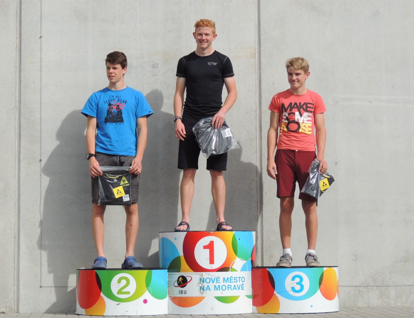 Trio nejlepších juniorů v SCM cupu 2016, zleva: Mikuláš Karlík, Vítězslav Hornig a Tomáš Mikyska.