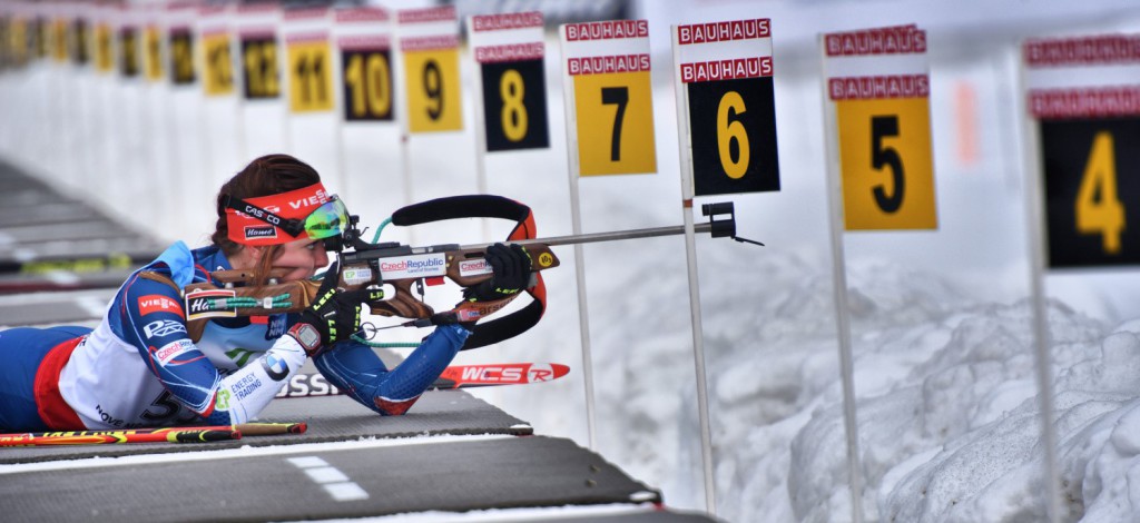 Simona Maříková neminula ve sprintu juniorek ani jeden terč