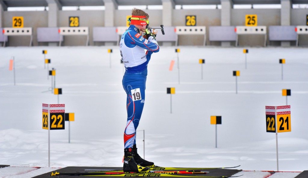 Ondřej Šantora a jeho kritické okamžiky při střelbě vstoje. Výsledkem byla čtyři trestná kola