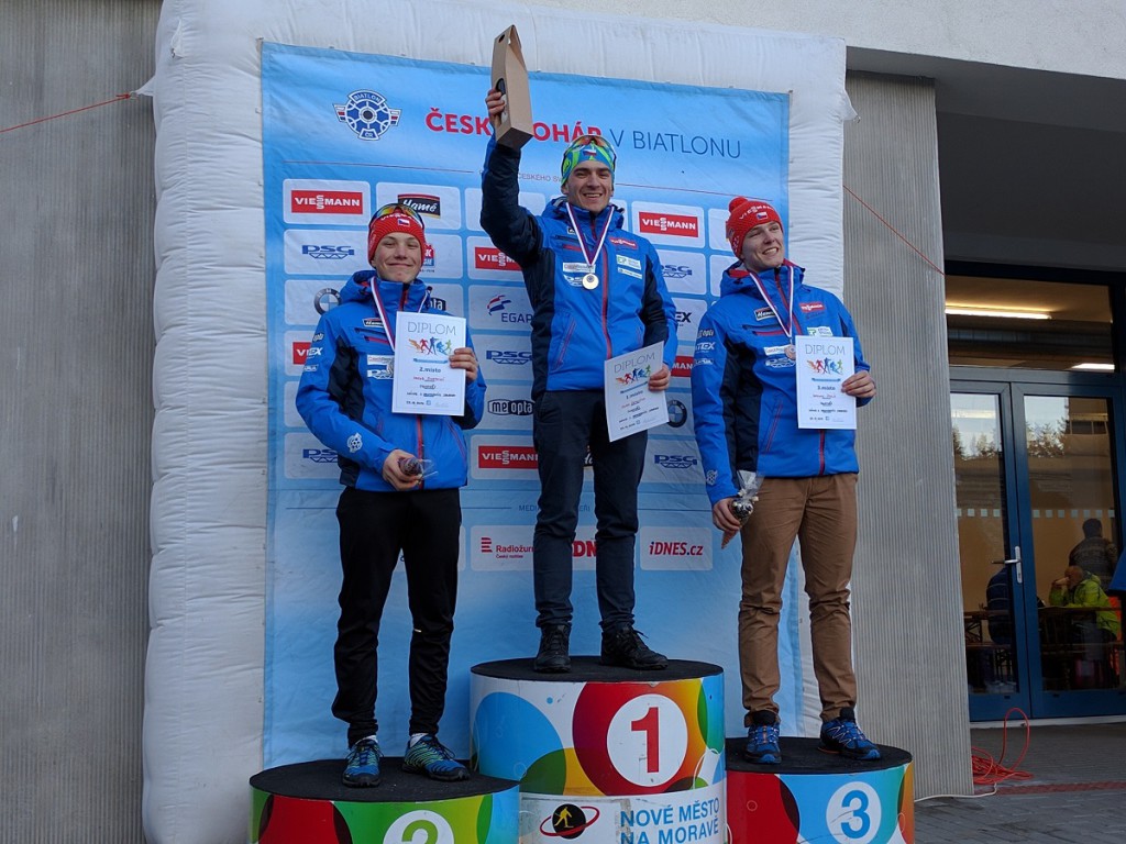 Na nejvyšším stupni v ČP Milan Žemlička, druhý Jakub Štvrtecký a třetí Dominik Štulík