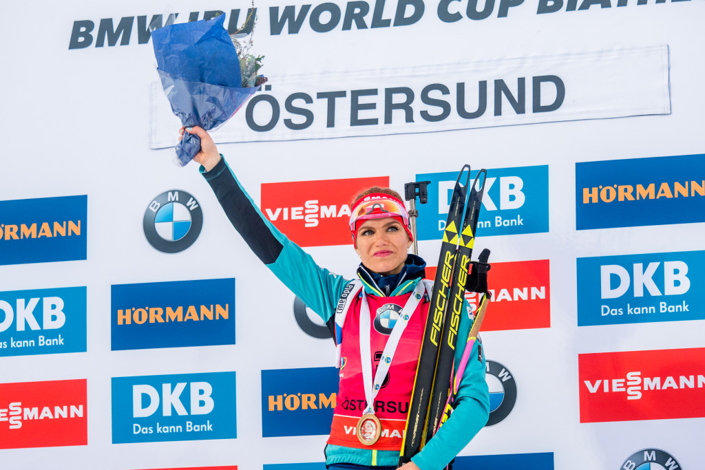 Gabriela Koukalová slaví svůj první triumf v sezóně 2016/2017