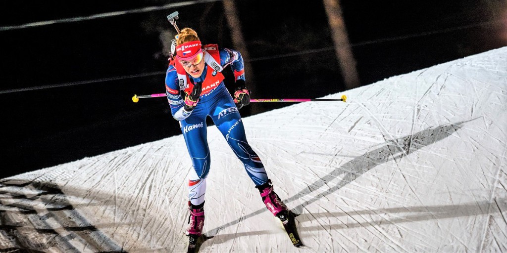 Gabriela Koukalová obsadila třinácté místo. Na trato odvedla standardně vysoký výkon 