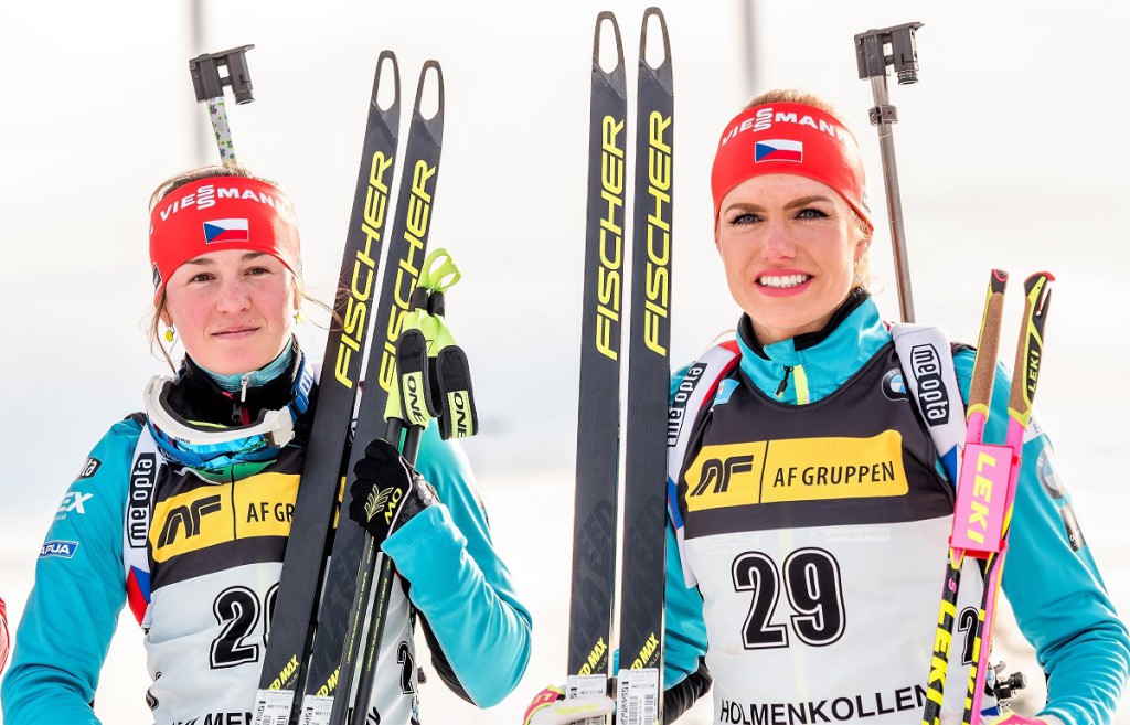 Úspěšné české duo pátečního sprintu v Oslu. Veronika Vítková a Gabriela Koukalová