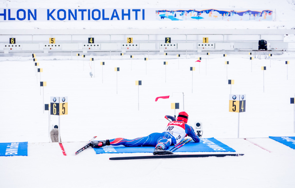 Michal Šlesingr na položce v leže. Foto: Český biatlon, Petr Slavík