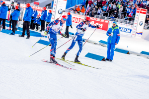 Michal Krčmář s Jaroslavem Soukupem rozjeli českou štafetu výborně. Foto: Český biatlon, Petr Slavík