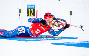 Na první položce Michal s Ondrou nesestřelili po jednom terči. Foto: Český biatlon, Petr Slavík