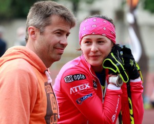 Tomáš Žídek s Veronikou Vítkovou během letní přípravy