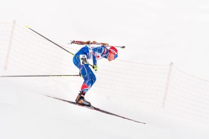 Michal Krčmář v jednom z rychlých sjezdů na holmenkollských tratí. Foto: Český biatlon, Petr Slavík