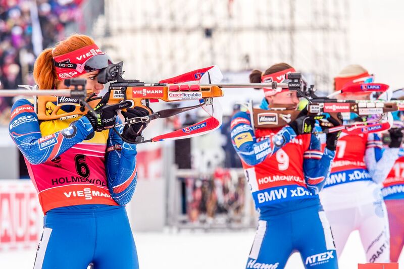 Poslední střelecká položka závodu žen. Foto: Český biatlon, Petr Slavík
