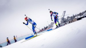 Nejmladší reprezentantce Jessica Jislová v první polovině závodu stoupala vzhůru. Jilemnická závodnice však "neustála" položky ve stoje a skončila na 48. příčce. Foto: Český biatlon, Petr Slavík 