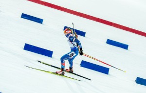 Lucie Charvátová na trati opět podala vynikající běžecký výkon. Foto: Český biatlon, Petr Slavík