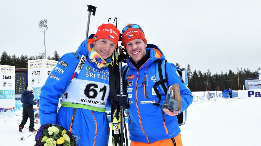 Ondřej Moravec a trenér Marek Lejsek