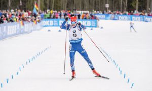 Ondřej Moravec se po "rodičovské dovolené" vrátil v solidní formě a po jedné chybě na položce v leže dojel na 13. místě. Foto: Český biatlon, Petr Slavík