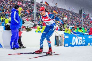Tomáš Krupčík nastoupil na druhém úseku mužské štafety. Foto: Český biatlon, Petr Slavík