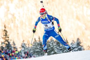 Veronika Vítková na trati vytrvalostního závodu. Foto: Český biatlon, Petr Slavík