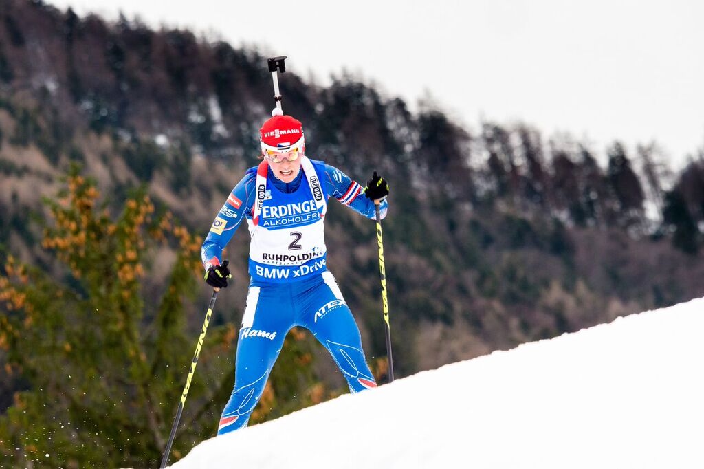 V úvodním Sprintu v Ruhpoldingu si Veronika Vítková dojela pro 9. místo. Foto: Český biatlon, Petr Slavík